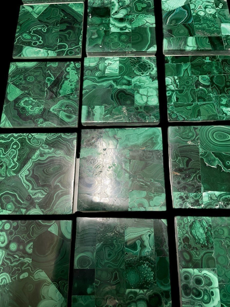 Large Lot Of Malachite Tiles (36 Pieces)-photo-1