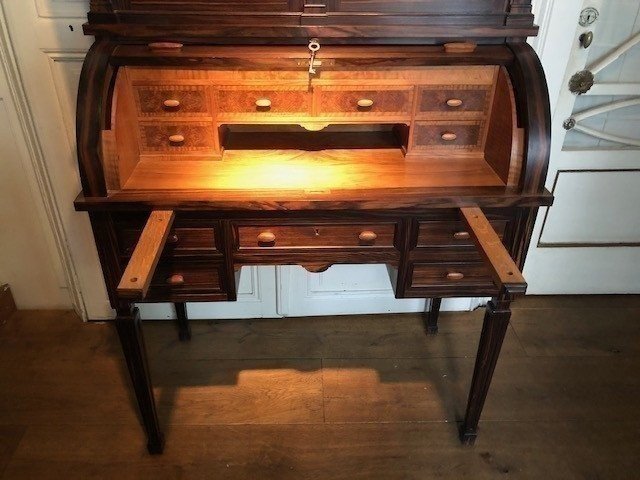 Rare Art Deco Furniture In Macassar Ebony.-photo-3