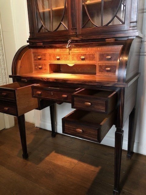 Rare Art Deco Furniture In Macassar Ebony.-photo-4