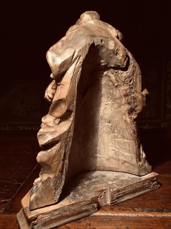 Pieta: Wooden Sculpture Circa 1700. -photo-4