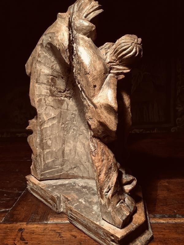 Pieta: Wooden Sculpture Circa 1700. -photo-5