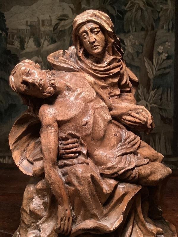 Pieta: Wooden Sculpture Circa 1700. -photo-6