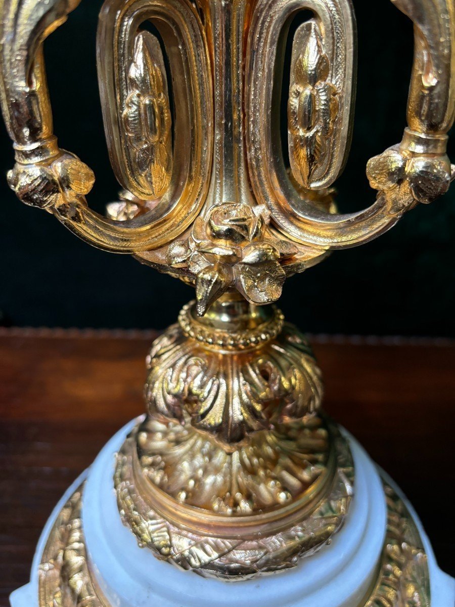 Pair Of Large Napoleon III Gilt Bronze Candelabras-photo-7