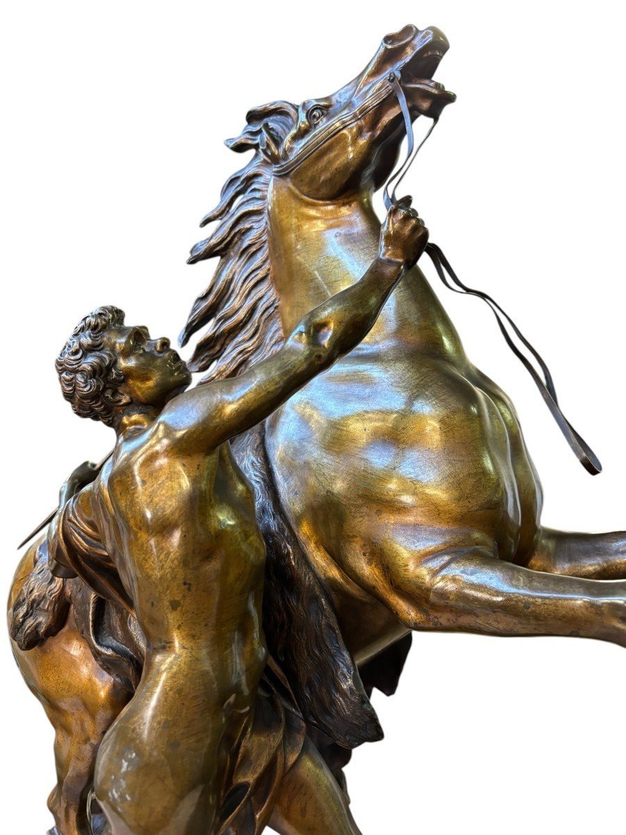 Bronze Sculpture By Guillaume Coustou “the Horse Of Marly” 19th Century.-photo-2