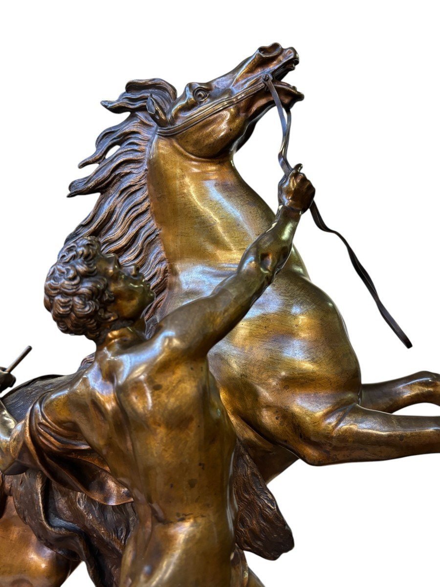 Bronze Sculpture By Guillaume Coustou “the Horse Of Marly” 19th Century.-photo-1