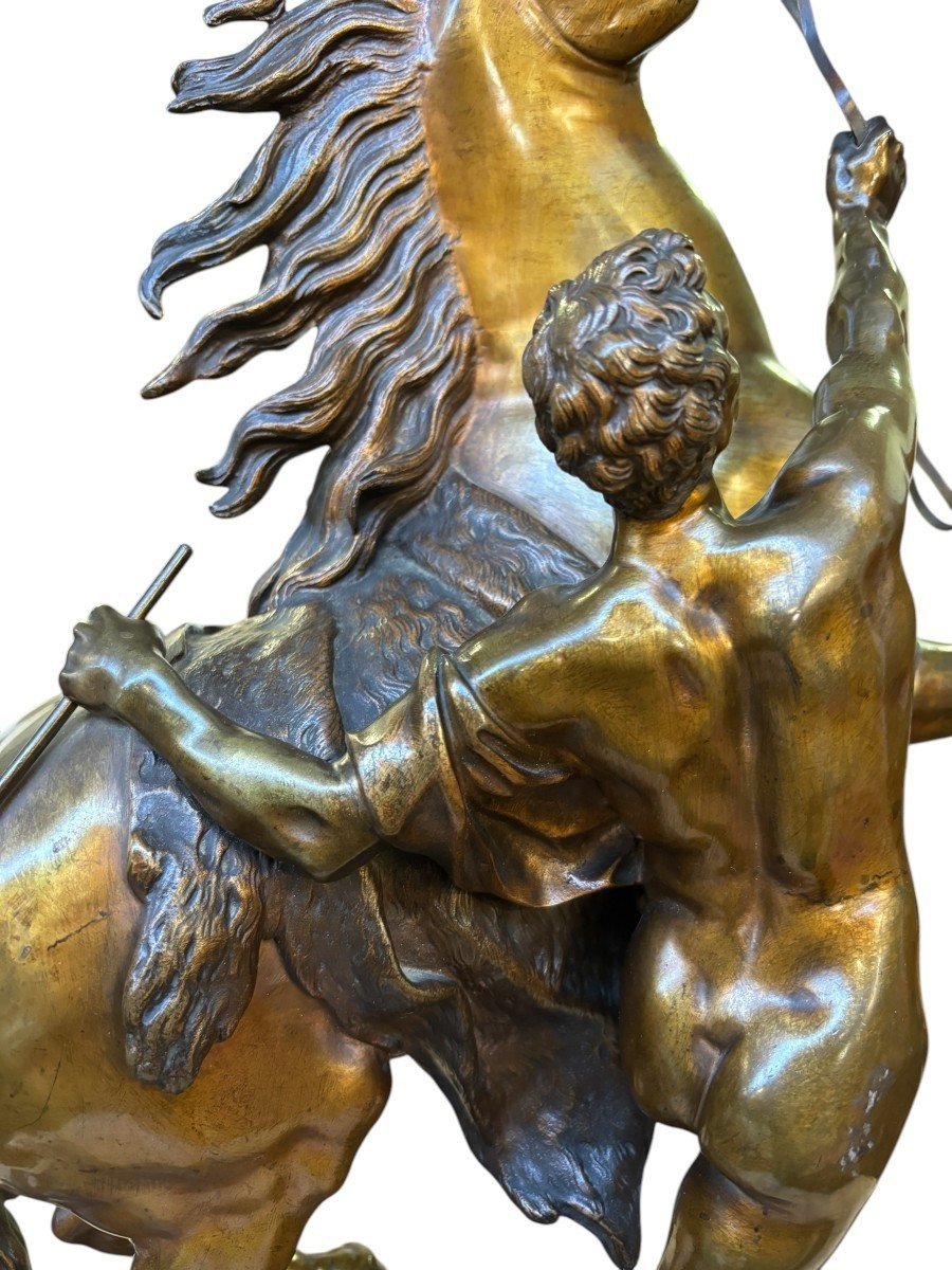 Bronze Sculpture By Guillaume Coustou “the Horse Of Marly” 19th Century.-photo-4