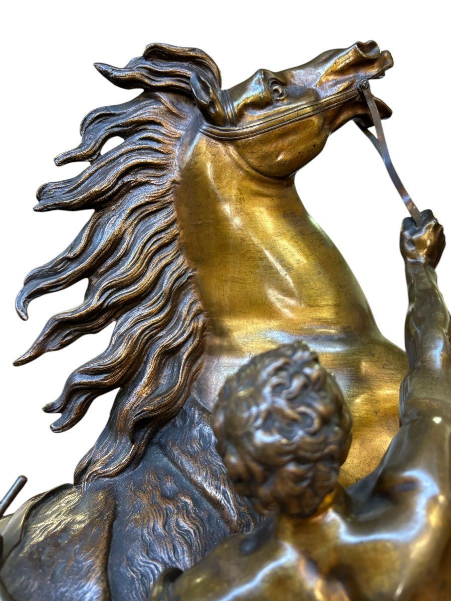 Bronze Sculpture By Guillaume Coustou “the Horse Of Marly” 19th Century.-photo-5