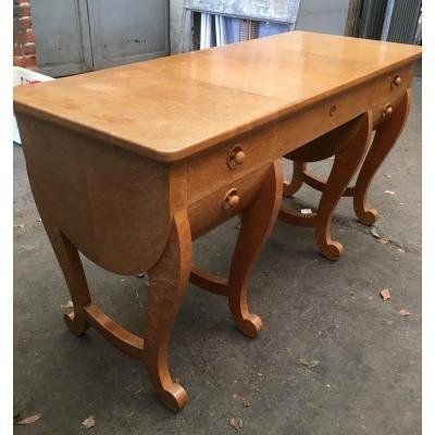 Special Art Deco Dressing Table In Speckled Maple.-photo-1