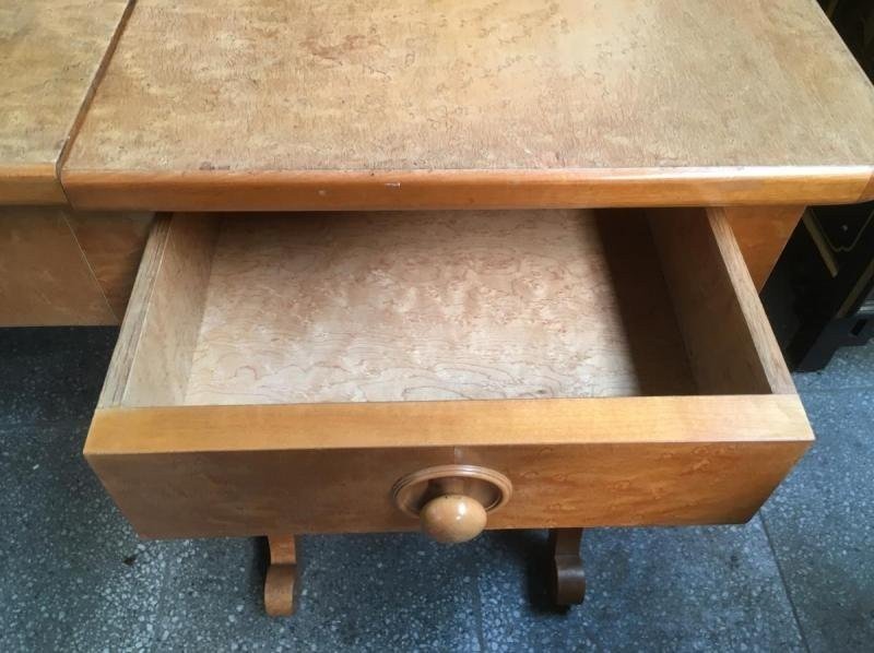 Special Art Deco Dressing Table In Speckled Maple.-photo-6