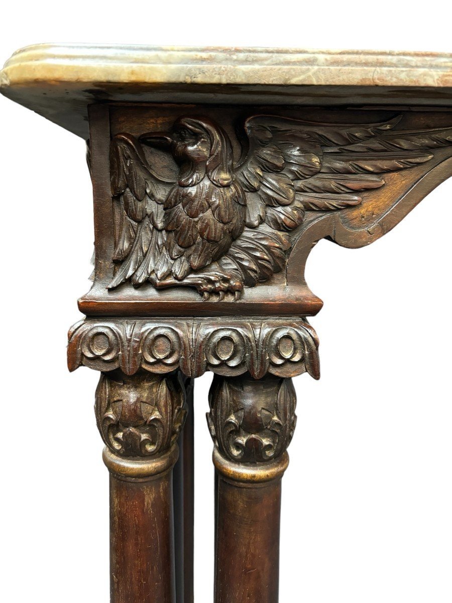 19th Century Decorative Walnut Console / Wall Table.-photo-4