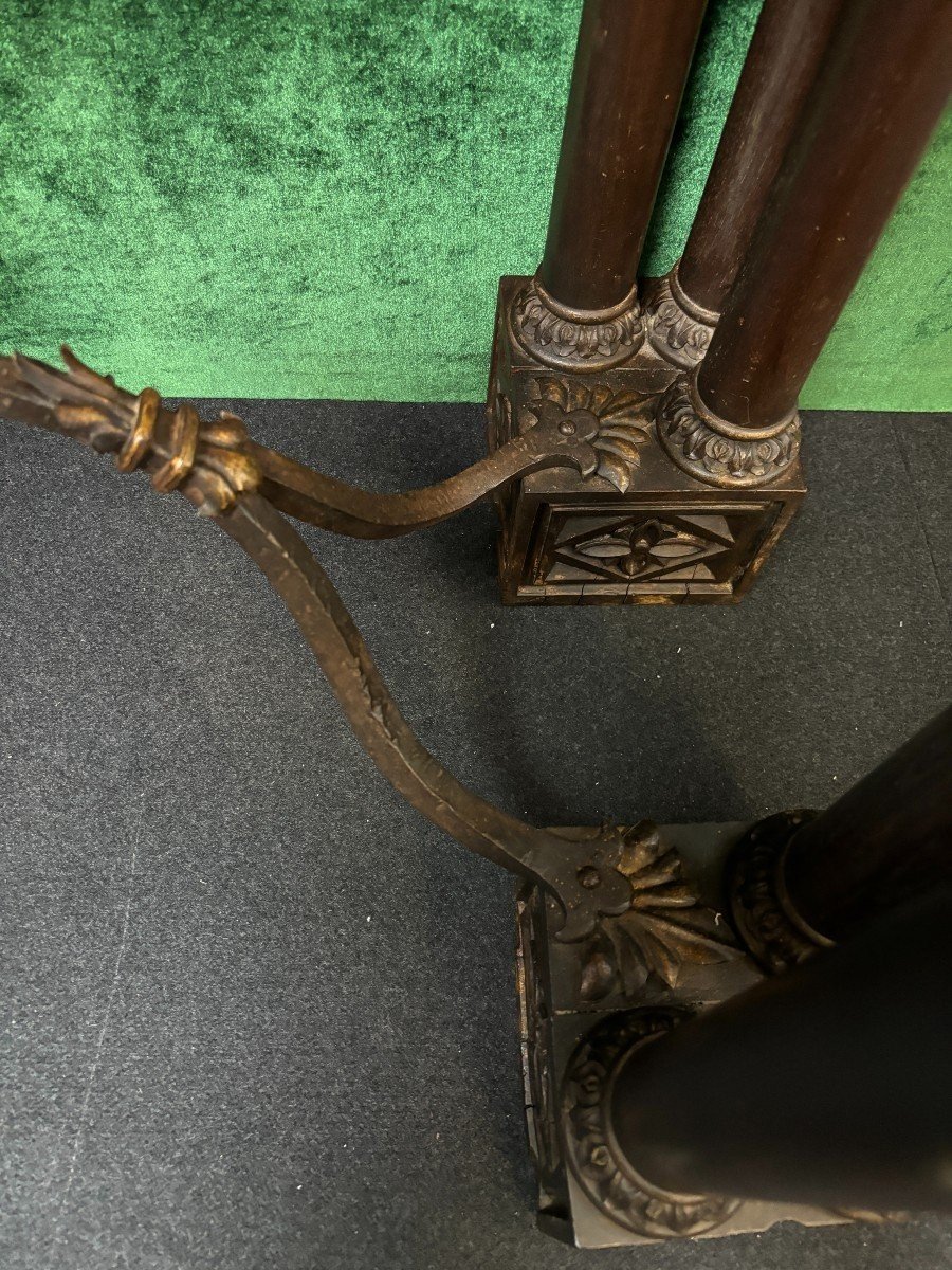 19th Century Decorative Walnut Console / Wall Table.-photo-4