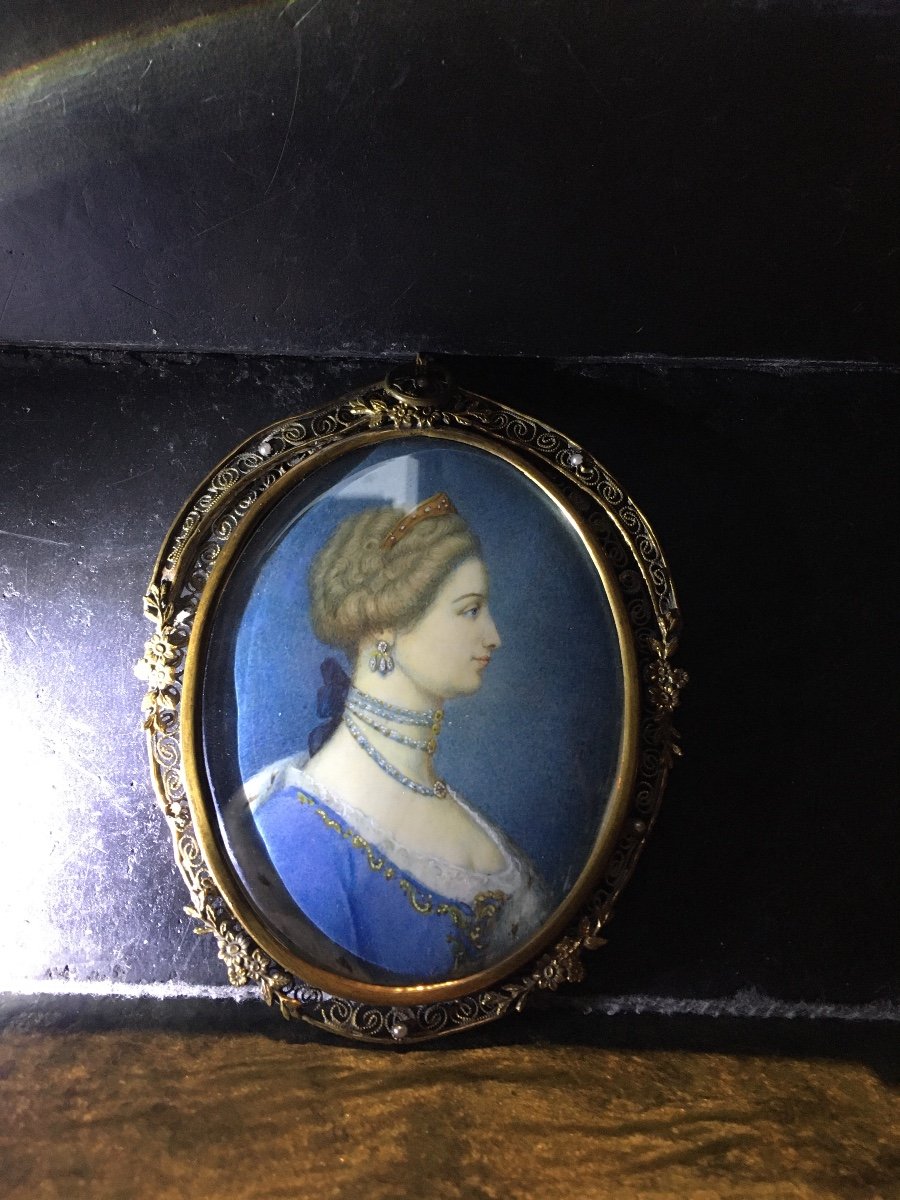 Very Beautiful 19th Century Miniature -photo-1