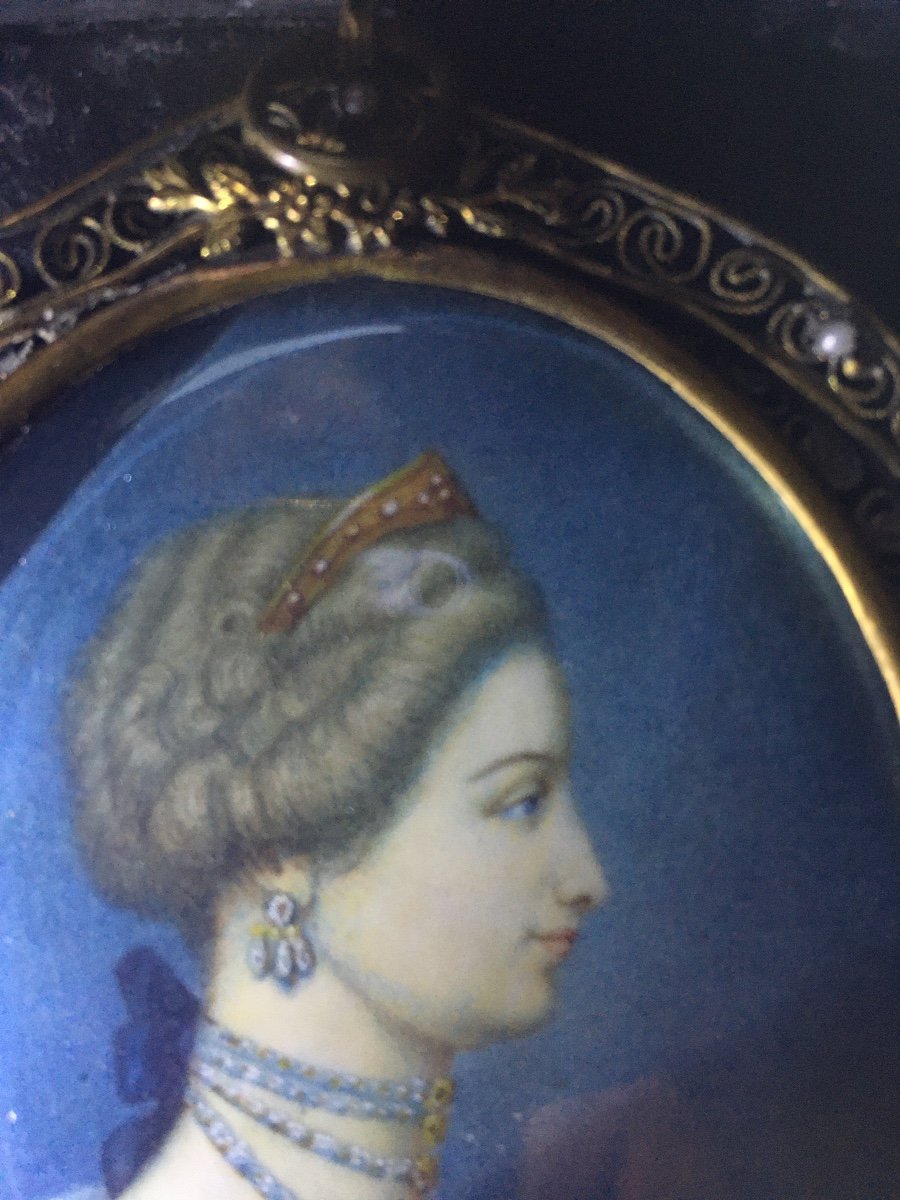 Very Beautiful 19th Century Miniature -photo-6