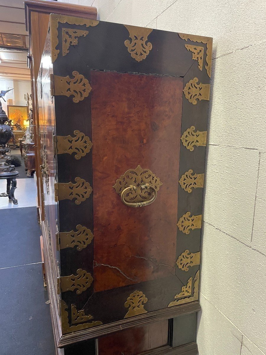 Colonial Cabinet In Ebony And Burnt Wood, 19th Century.-photo-5