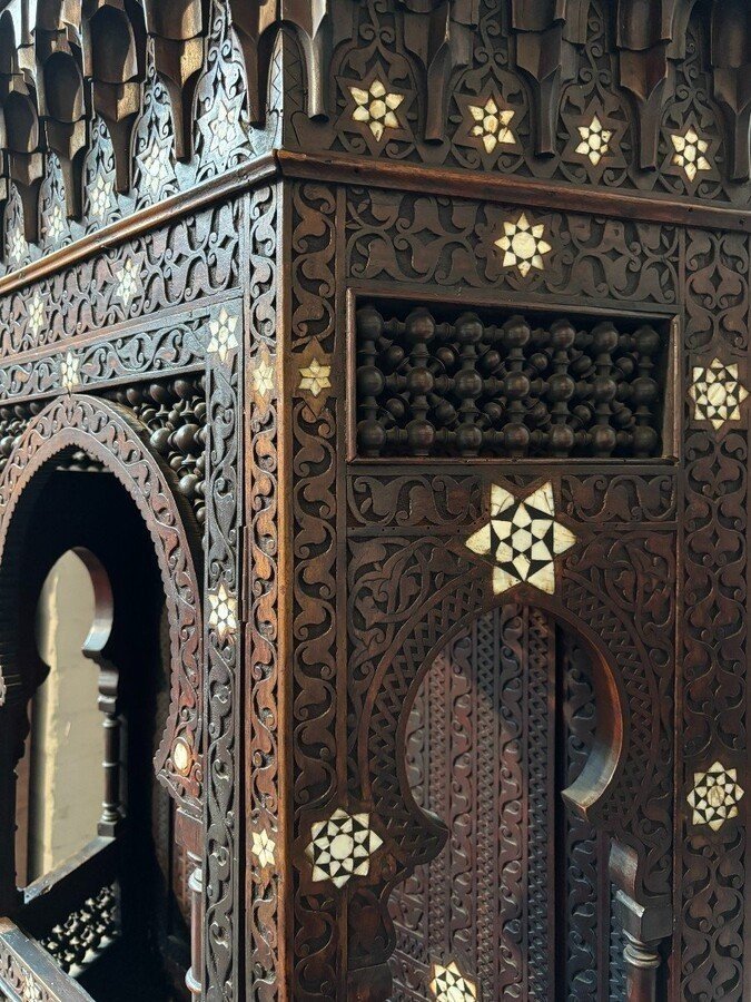 Carved Furniture With Ebony And Mother-of-pearl Inlays. Syria, Early 19th Century.