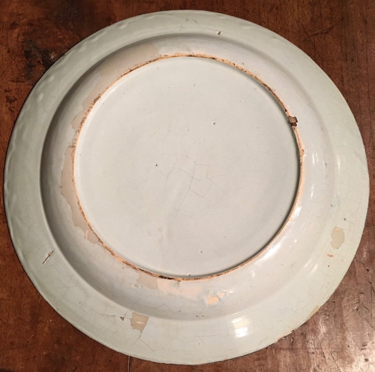 Large 18th Century Earthenware Plate -photo-3