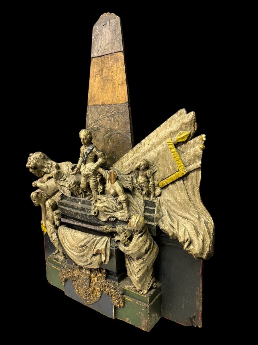 Rare 18th Century Wooden Model Of The “mausoleum Of Marshal Of Saxony”.-photo-4