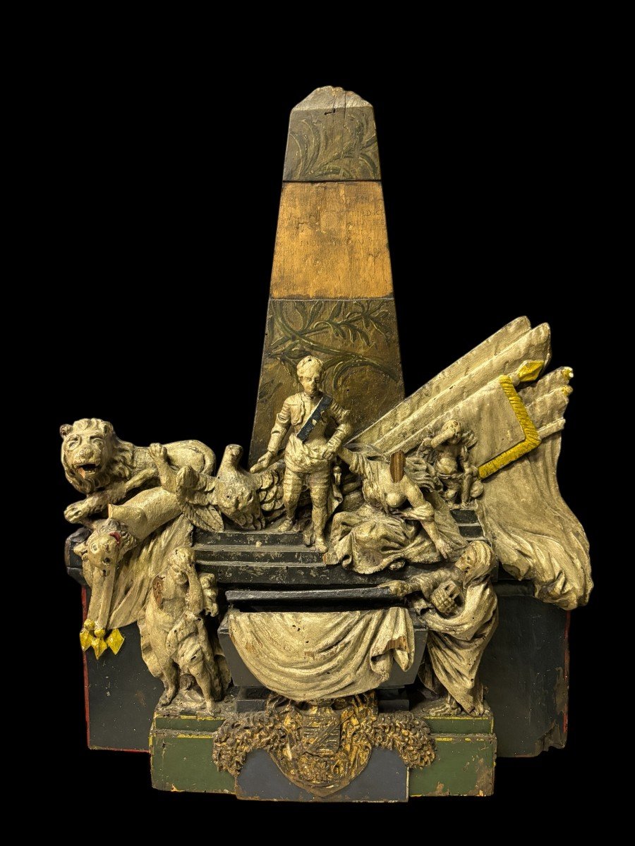 Rare 18th Century Wooden Model Of The “mausoleum Of Marshal Of Saxony”.