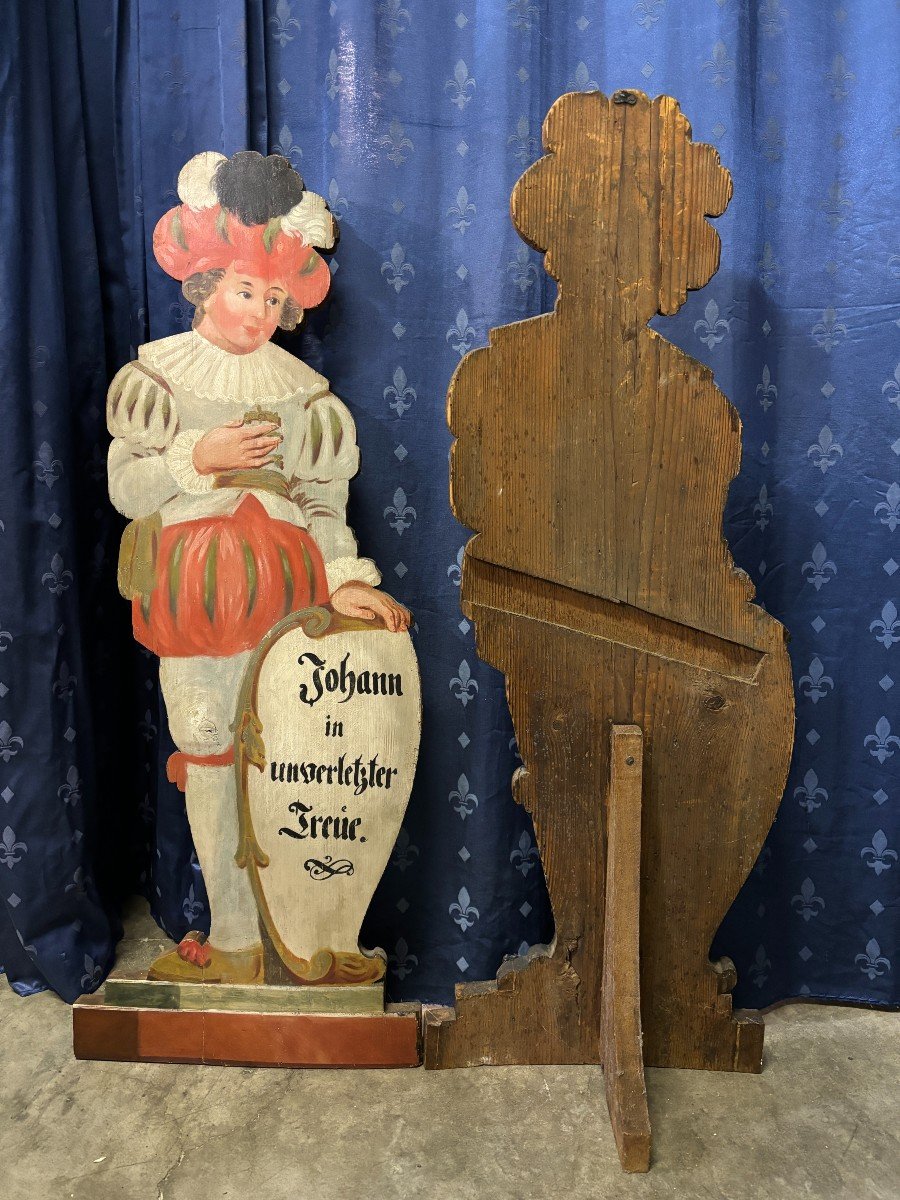 Pair Of Painted Wood Fireplace Guards, 18th Century.-photo-7