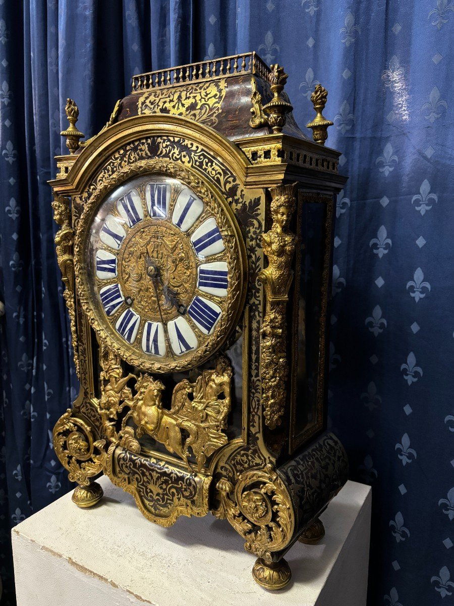 Boulle Marquetry Cartel, Regency Period, 18th Century.-photo-3