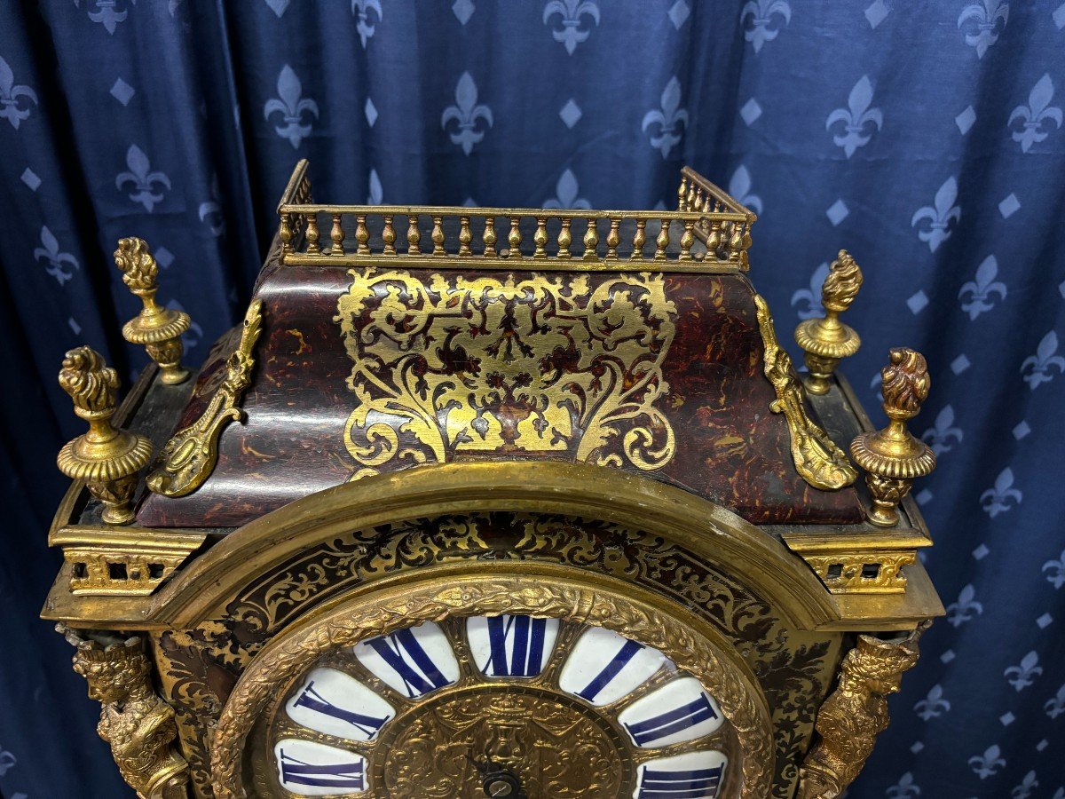 Boulle Marquetry Cartel, Regency Period, 18th Century.-photo-2