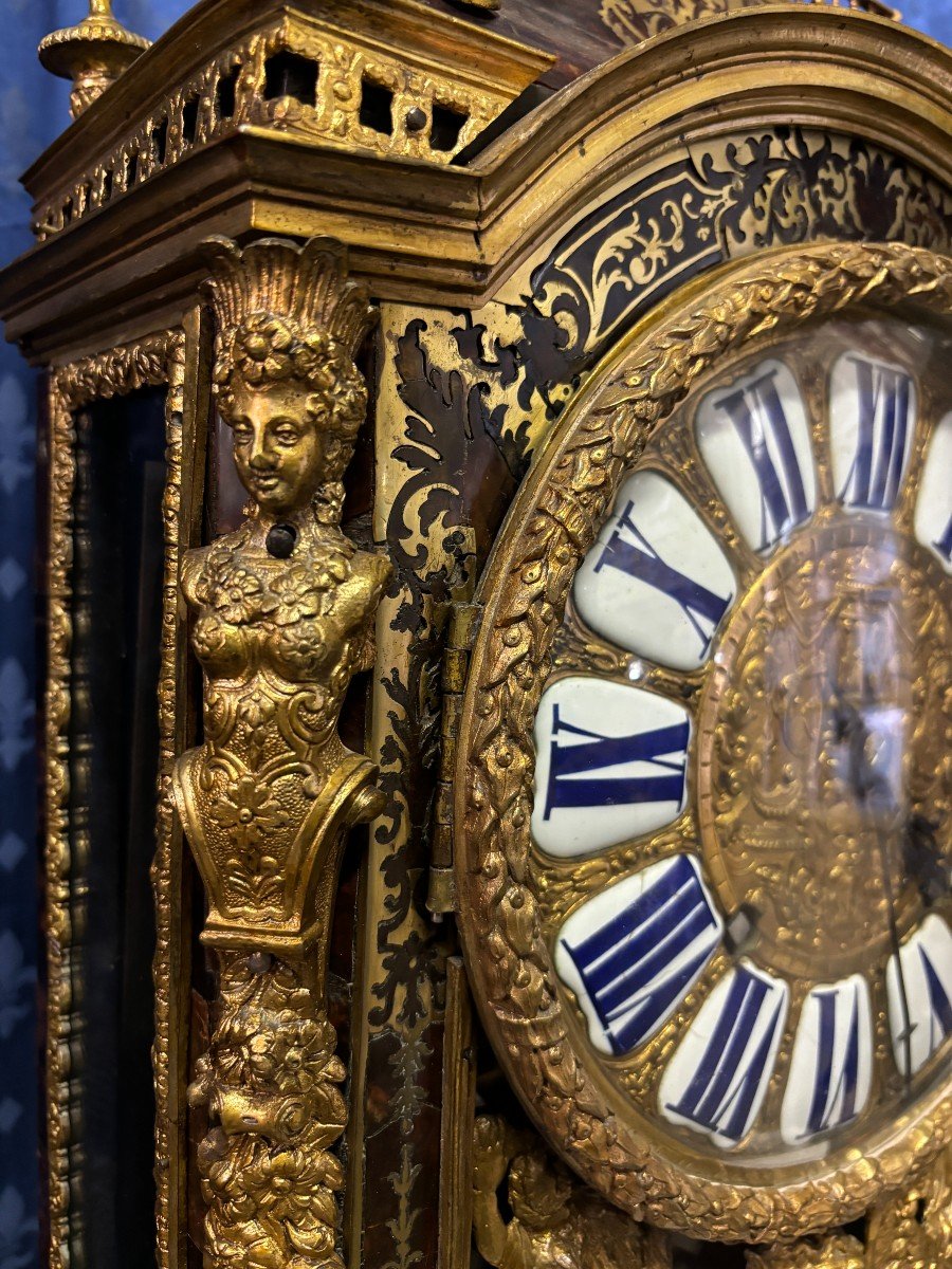 Boulle Marquetry Cartel, Regency Period, 18th Century.-photo-4