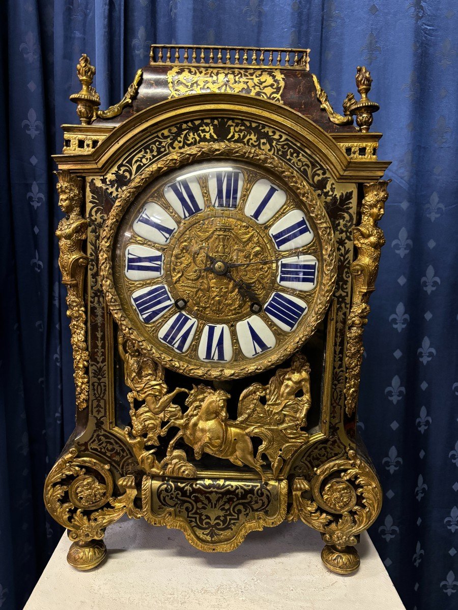 Boulle Marquetry Cartel, Regency Period, 18th Century.