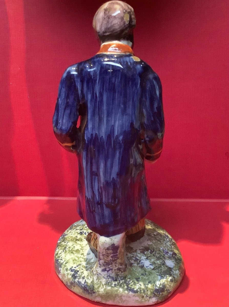 Jules Verne, Colored Earthenware Height: 18 Cm -photo-4