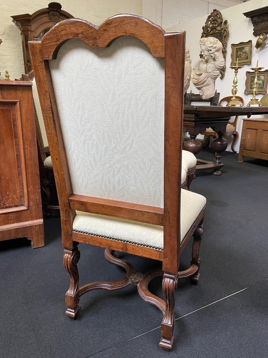 Set Of 10 Regency Style Walnut Chairs 1900-photo-6