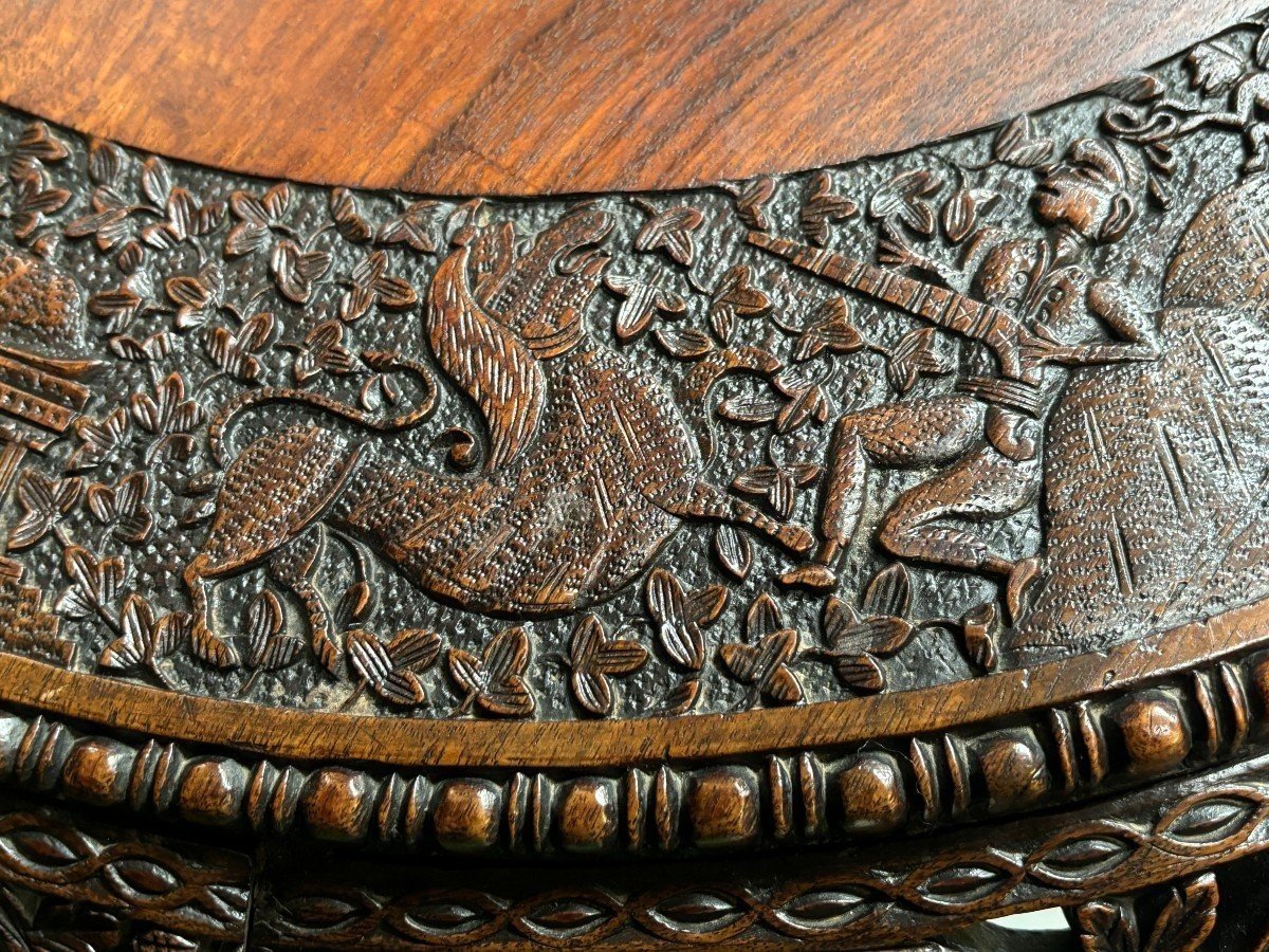 Finely Carved Hardwood Center Table 19th Century.-photo-4