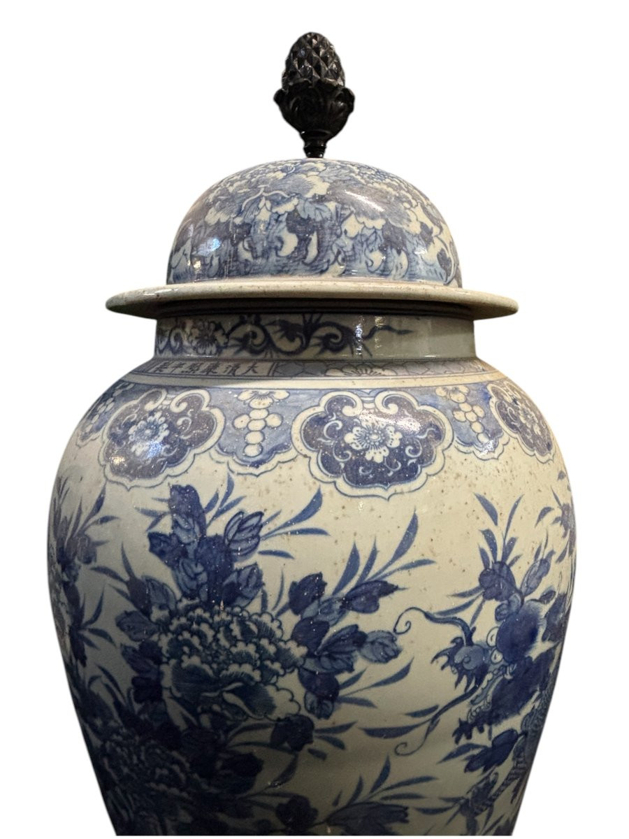 Très grand Potiche en Porcelaine De Chine , Hauteur : 90 Cm-photo-4