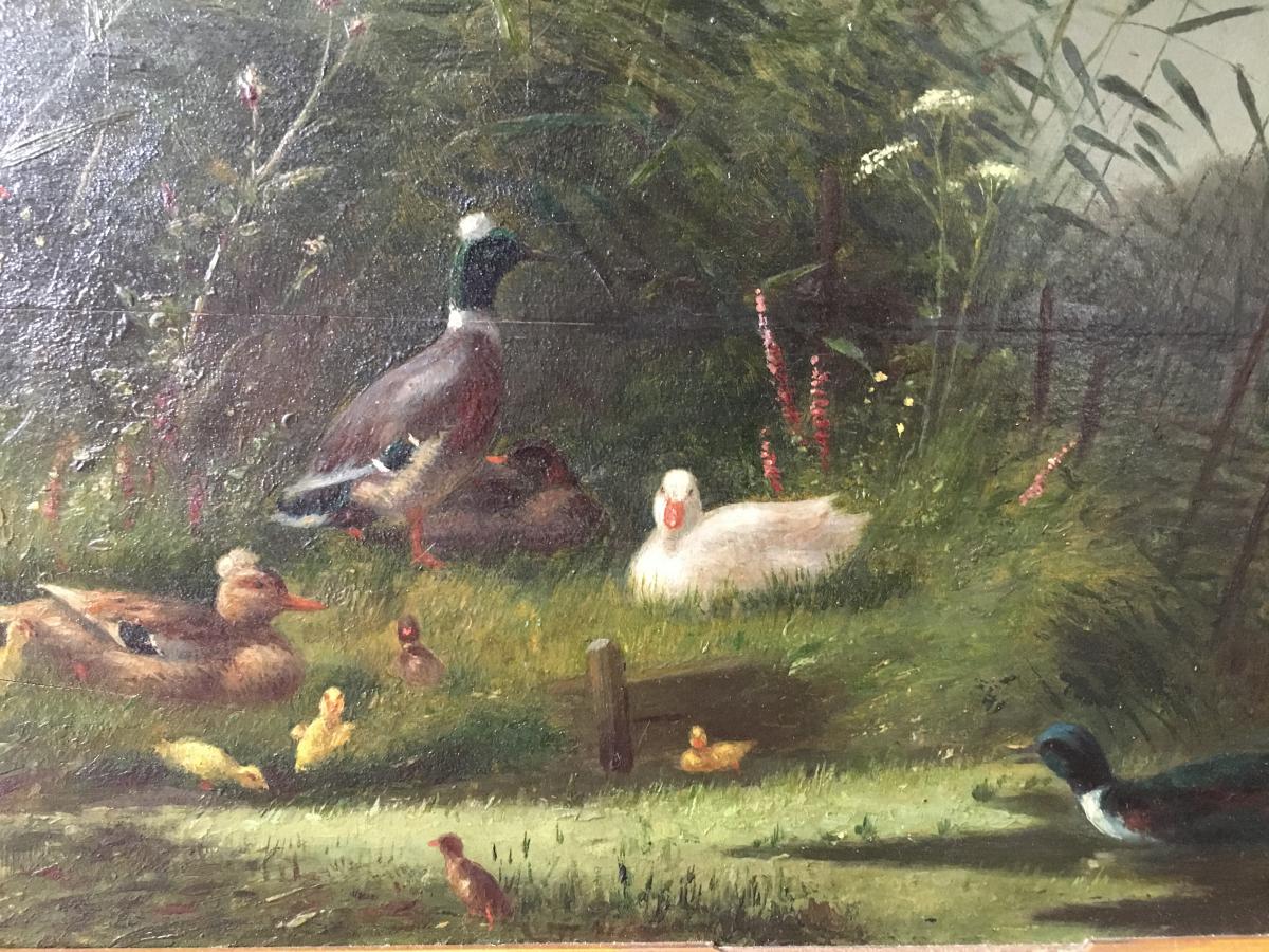 Flemish Painting 19thc. Oil On Panel.-photo-3