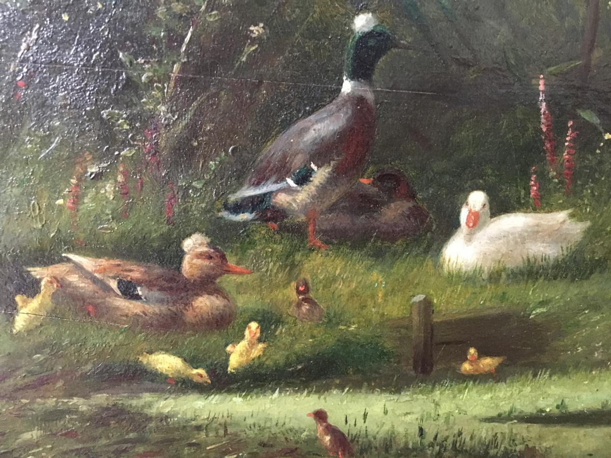 Flemish Painting 19thc. Oil On Panel.-photo-2
