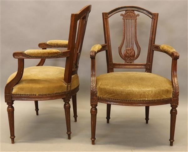 Pair Of 18thc. Louis XVI Armchairs.-photo-2