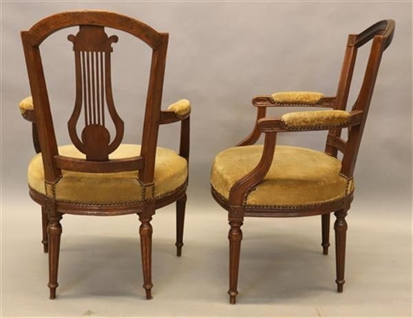 Pair Of 18thc. Louis XVI Armchairs.-photo-5