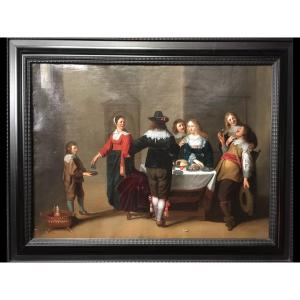 A Merry Company. Painter Cj Van Der Laemen (1606_1651)