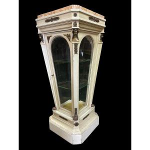 Large Pedestal / Showcase In Empire Style 19thc.