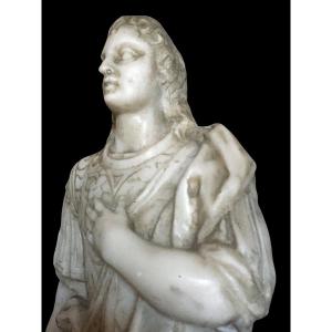 Un Très Belle Sculpture En Marbre Blanc Romain Vers1700 