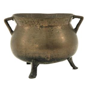 Bronze Cauldron Or Pot Around 1650.