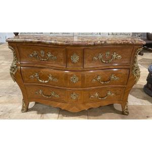 Large Louis XV Style Chest Of Drawers, 19th Century.