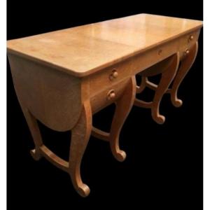 Special Art Deco Dressing Table In Speckled Maple.