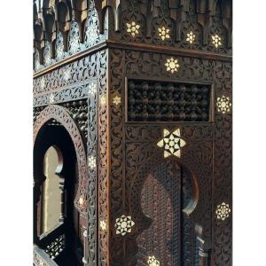 Carved Furniture With Ebony And Mother-of-pearl Inlays. Syria, Early 19th Century.