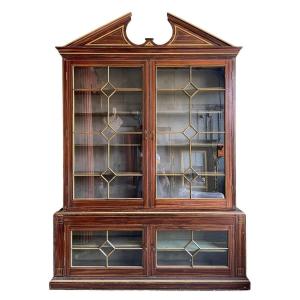 Large Very Decorative 4 Door Bookcase Circa 1900