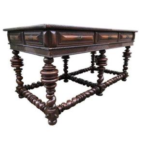 Large Portuguese 6 Leg Central Table Early 18th Century.