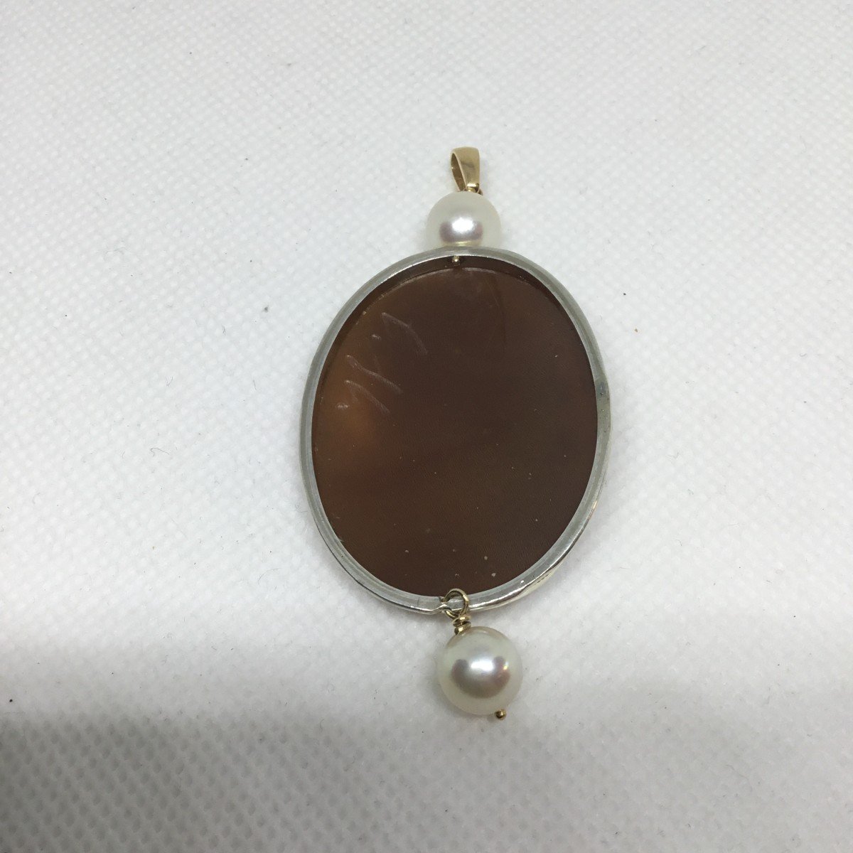 Gold, Vermeil, Cameo And Pearl Pendant-photo-3