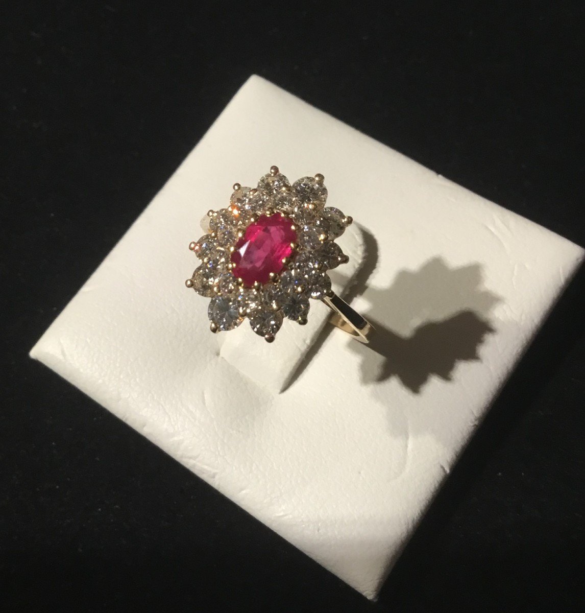 Gold, Ruby And Diamond Ring