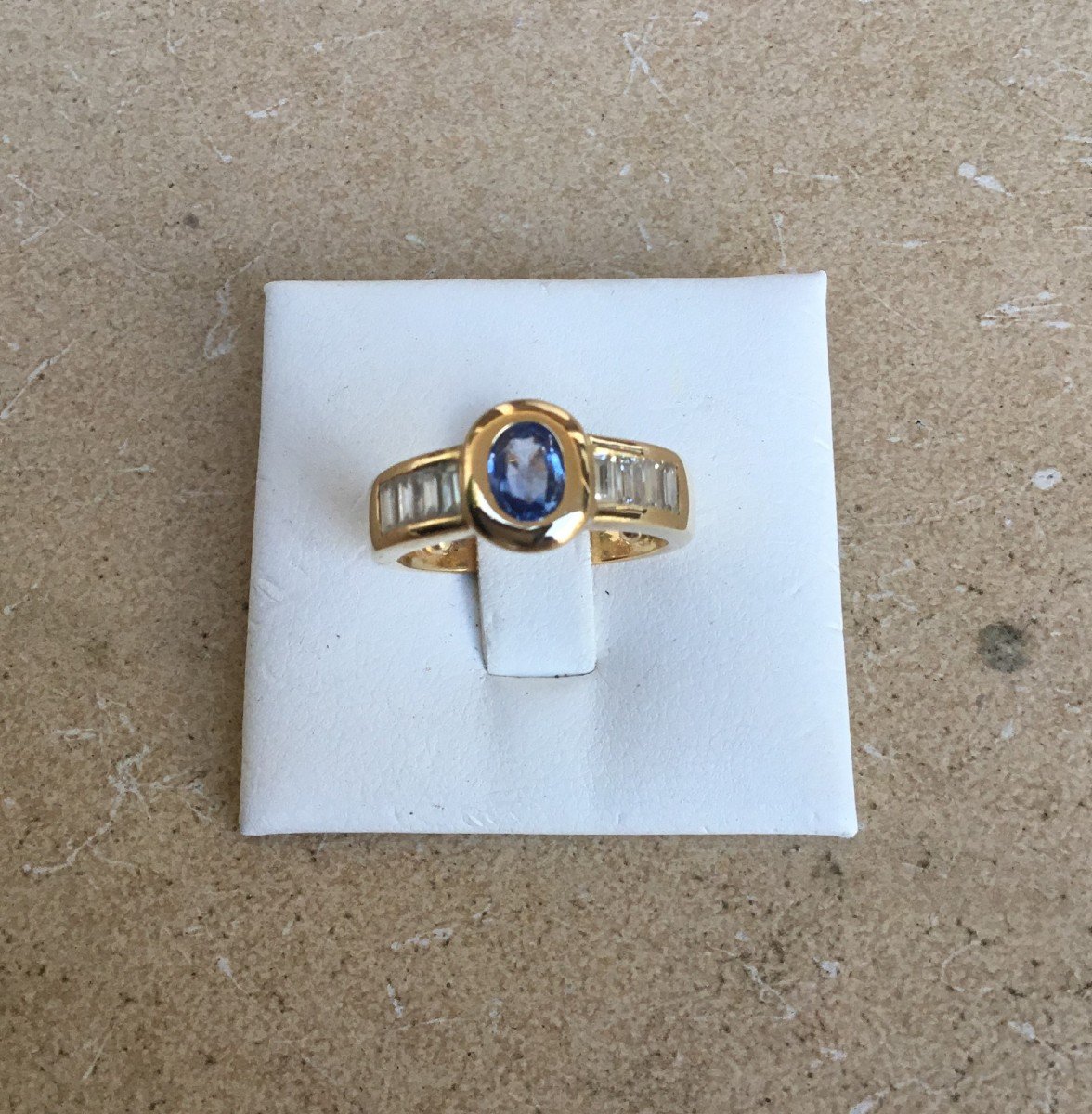 Gold, Sapphire And Diamond Ring-photo-2