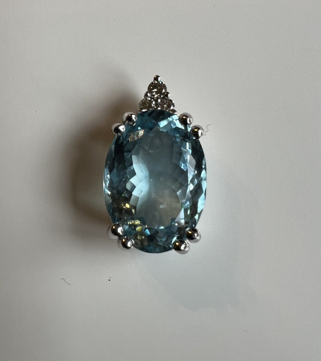 Gold, Topaz And Diamond Pendant