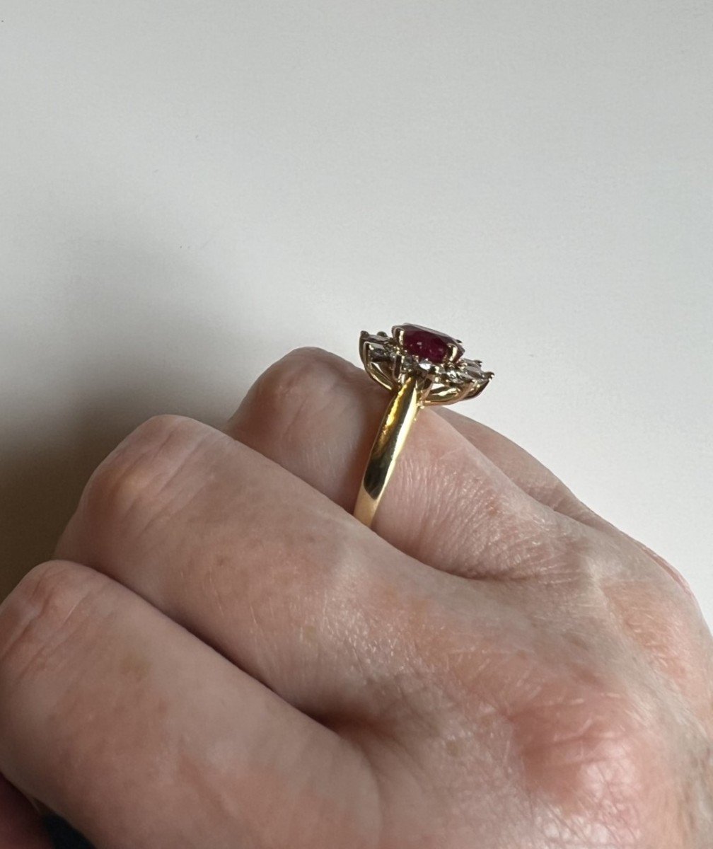 Gold, Ruby And Diamond Ring-photo-2