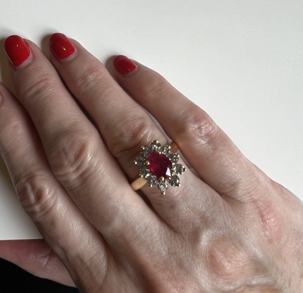 Gold, Ruby And Diamond Ring